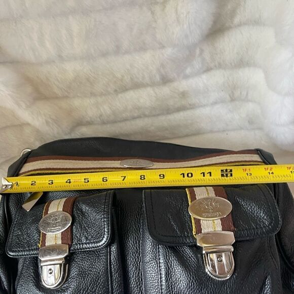 Christine Price leather black travel handbag with silver tone hardwares … - Picture 6 of 13